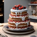 Delectable Delight: Savoring Every Blissful Bite of This Scrumptious Cake.