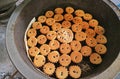 Freshly Baked Khanom Farang Kudeejeen in a Brazier, a Famous Portuguese Influenced Cupcakes in Thailand