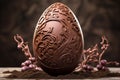 Delectable Milk chocolate egg. Generate Ai