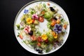 Delectable Parisian salad plate food. Generate Ai