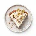 Delicious Banana Pie With Cinnamon On A Plate