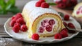 Delectable roll cake made with sponge