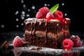 A delectable slice of chocolate cake. Ai Generated.NO.04 Royalty Free Stock Photo