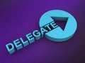 delegate word on purple