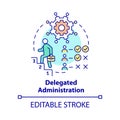 Delegated administration concept icon