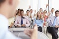 Delegates Asking Question At Business Conference Royalty Free Stock Photo