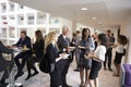 Delegates Networking During Conference Lunch Break Royalty Free Stock Photo