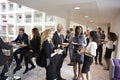 Delegates Networking During Conference Lunch Break