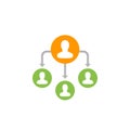 Delegation vector icon on white Royalty Free Stock Photo