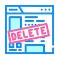delete account color icon vector illustration Royalty Free Stock Photo