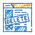 delete account icon doodle illustration