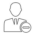 Delete Account Icon In Outline Style
