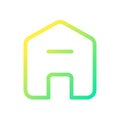 Delete address pixel perfect gradient linear ui icon Royalty Free Stock Photo