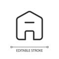 Delete address pixel perfect linear ui icon Royalty Free Stock Photo