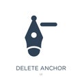 delete anchor point icon in trendy design style. delete anchor point icon isolated on white background. delete anchor point vector Royalty Free Stock Photo