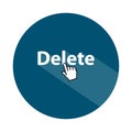 delete badge on white