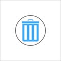 Delete and bin solid icon, mobile sign and garbage Royalty Free Stock Photo