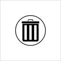 Delete and bin solid icon, mobile sign and garbage Royalty Free Stock Photo