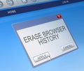 Delete browsing history concept. Royalty Free Stock Photo