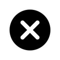 Delete button black glyph ui icon