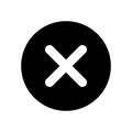 Delete button black glyph ui icon Royalty Free Stock Photo