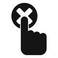 Delete button icon simple vector. People service Royalty Free Stock Photo