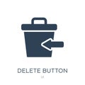 delete button icon in trendy design style. delete button icon isolated on white background. delete button vector icon simple and Royalty Free Stock Photo