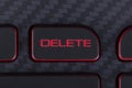 Delete button on keyboard of laptop
