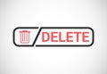 Delete button trash can, bin symbol. Delete web icon vector illustration Royalty Free Stock Photo