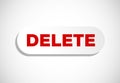 Delete button trash can, bin symbol. Delete web icon vector illustration Royalty Free Stock Photo