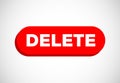 Delete button trash can, bin symbol. Delete web icon vector illustration Royalty Free Stock Photo