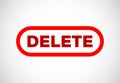 Delete button trash can, bin symbol. Delete web icon vector illustration Royalty Free Stock Photo