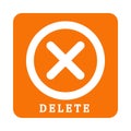 Delete button Vector icon