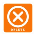 Delete button Vector icon