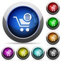 Delete from cart glossy buttons Royalty Free Stock Photo