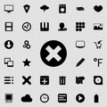 delete character icon. Detailed set of minimalistic icons. Premium graphic design. One of the collection icons for websites, web