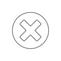 delete character icon. Element of web for mobile concept and web apps icon. Thin line icon for website design and development, app