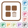 Delete component simple icons