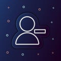 Delete contact sign nolan button icon. Simple thin line, outline vector of web icons for ui and ux, website or mobile application Royalty Free Stock Photo