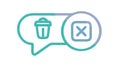 Delete or dismiss message chat icon, vector design Generative AI Royalty Free Stock Photo