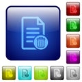 Delete document color square buttons