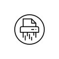 Delete document file icon Thin vector set