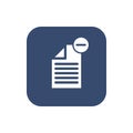 -Delete document- icon. Flat design