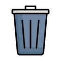 Delete, dustbin Vector icon which can easily modify