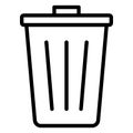 Delete, dustbin Vector icon which can easily modify