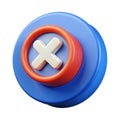 Delete Email 3D Icon for Secure and Easy Inbox Management with High-Quality Visual Representation