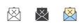 Delete email different style icon set