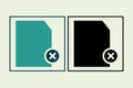 Delete File icon. icon related to UI elements. suitable for web site, app, user interfaces,element, printable etc. solid icon Royalty Free Stock Photo