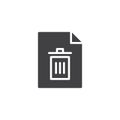 Delete file icon vector Royalty Free Stock Photo