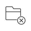 Delete Folder Icon - Cancel Folder Icon